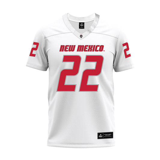 New Mexico - NCAA Football : Dimitri Johnson - White Premium Football Jersey-0
