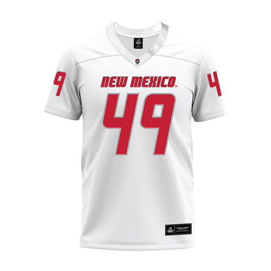 New Mexico - NCAA Football : Matthew Lashley - White Premium Football Jersey-0