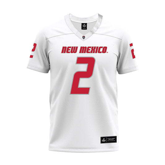 New Mexico - NCAA Football : Abraham Williams - White Premium Football Jersey-0
