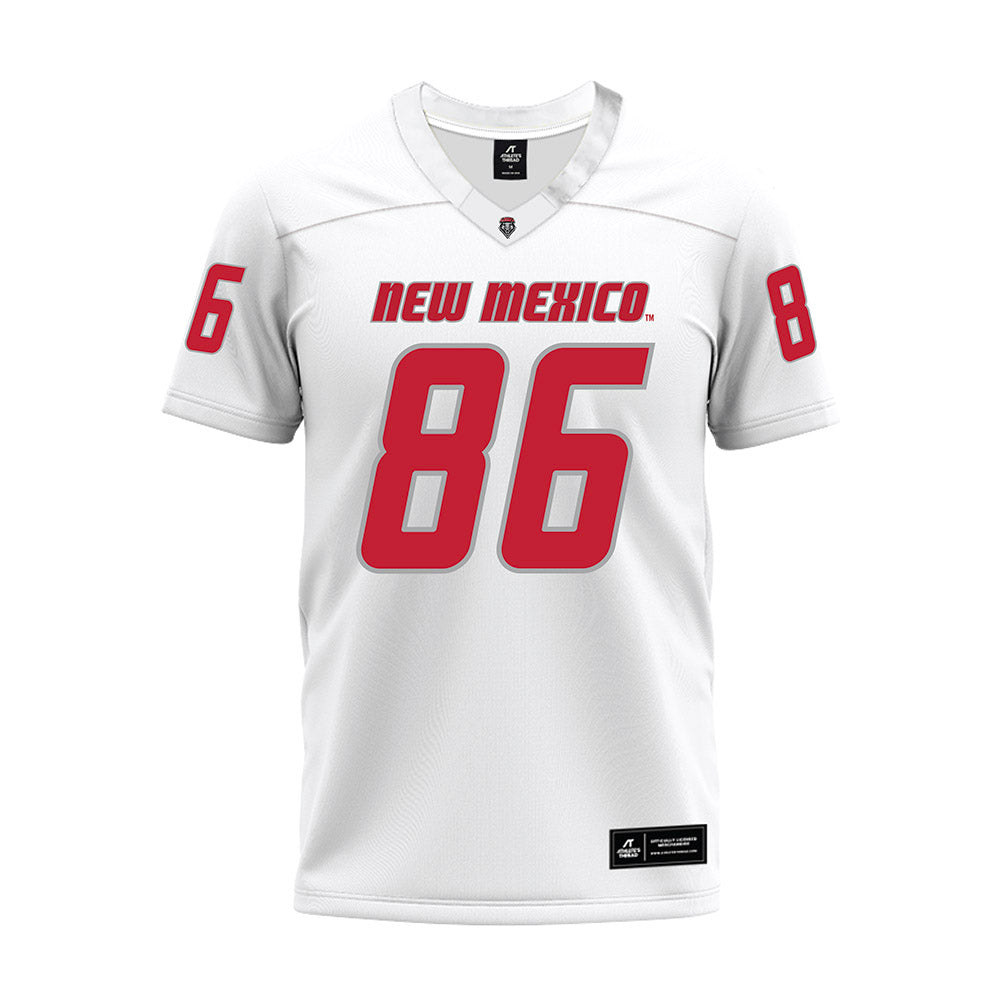 New Mexico - NCAA Football : D'Angelo Mayes - White Premium Football Jersey-0