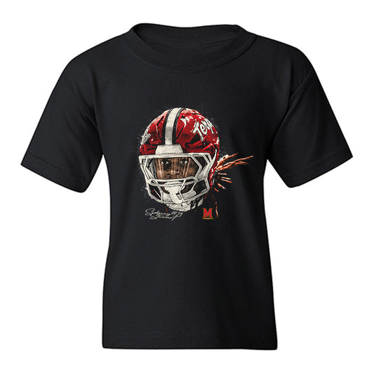Maryland - NCAA Football : Sidney Stewart - Game Face Youth T-Shirt-0