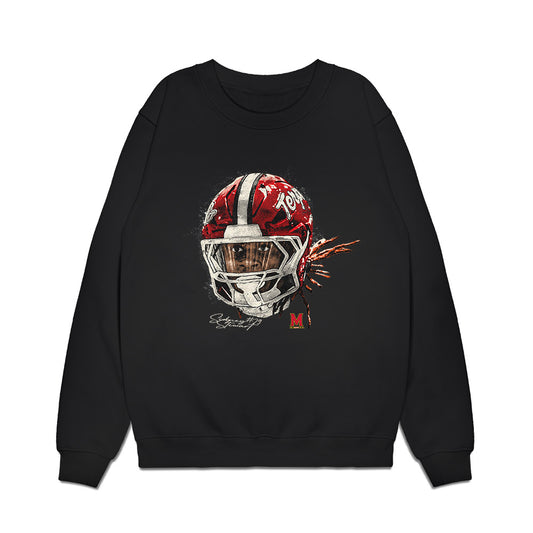 Maryland - NCAA Football : Sidney Stewart - Game Face Premium Crewneck Sweatshirt-0