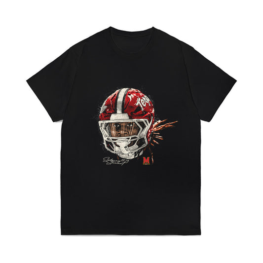 Maryland - NCAA Football : Sidney Stewart - Game Face Comfort Colors T-Shirt-0