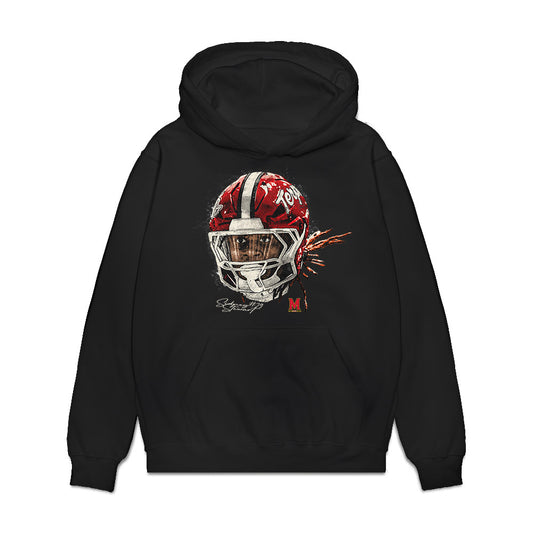 Maryland - NCAA Football : Sidney Stewart - Game Face Premium Hooded Sweatshirt-0