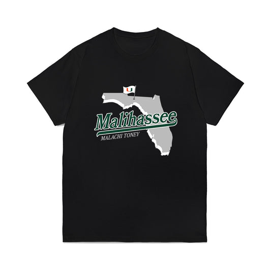 Miami - NCAA Football : Malachi Toney - MaliHassee Graphic Comfort Colors T-Shirt-0