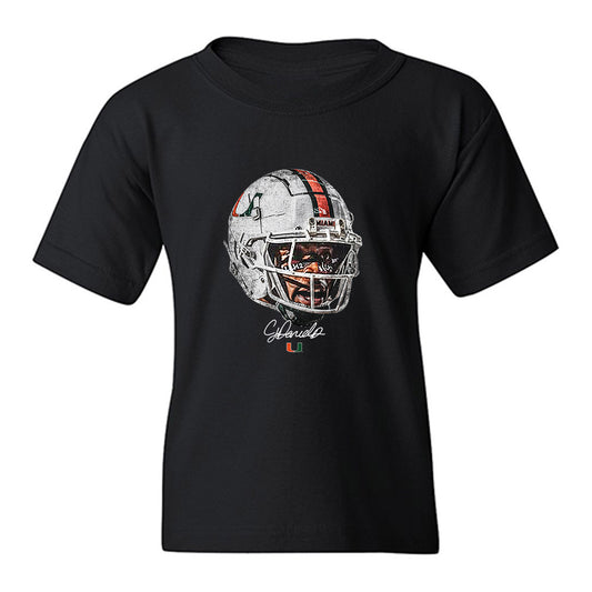 Miami - NCAA Football : CJ Daniels - Game Face Youth T-Shirt-0