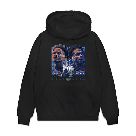 Florida - NCAA Football : Vernell Brown III - Collage Premium Hooded Sweatshirt-0