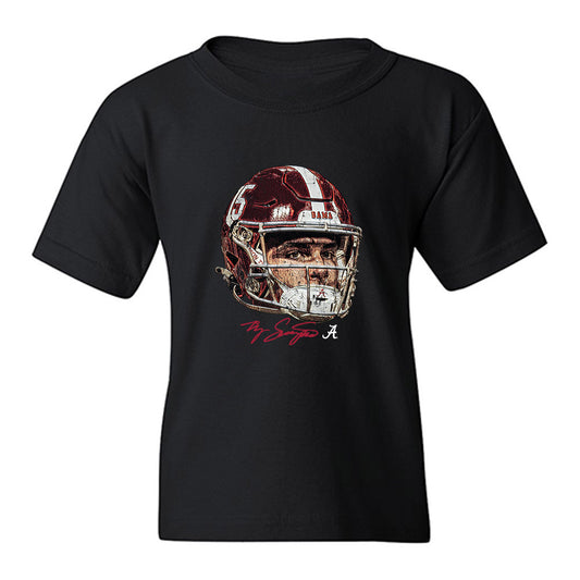 Alabama - NCAA Football : Ty Simpson - Game Face Youth T-Shirt-0