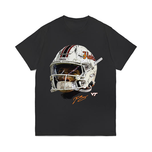 Virginia Tech - NCAA Football : Kyron Drones - Game Face Comfort Colors T-Shirt-0
