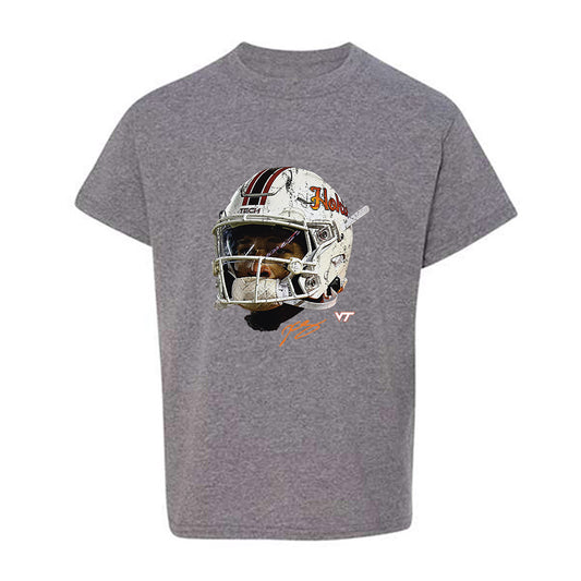 Virginia Tech - NCAA Football : Kyron Drones - Game Face Youth T-Shirt-0