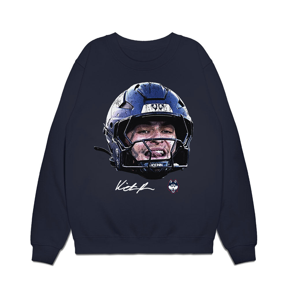 UConn - NCAA Football : Victor Rosa - Game Face Premium Crewneck Sweatshirt-0