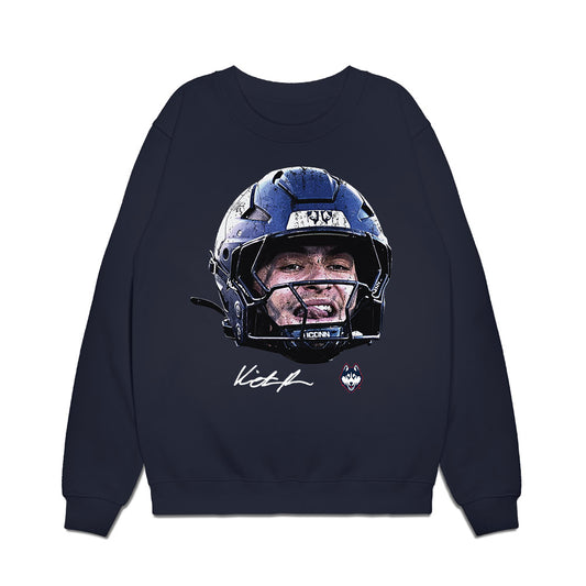 UConn - NCAA Football : Victor Rosa - Game Face Premium Crewneck Sweatshirt-0