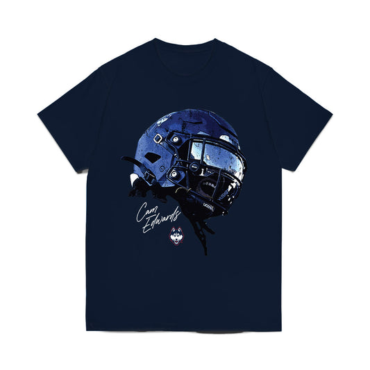 UConn - NCAA Football : Cam Edwards - Game Face Comfort Colors T-Shirt-0