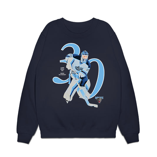 Maine - NCAA Men's Ice Hockey : Albin Boija - Breakthrough Premium Crewneck Sweatshirt-0