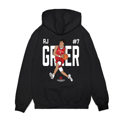 Davidson - NCAA Men's Basketball : RJ Greer - Graphic Tee Premium Hooded Sweatshirt-1