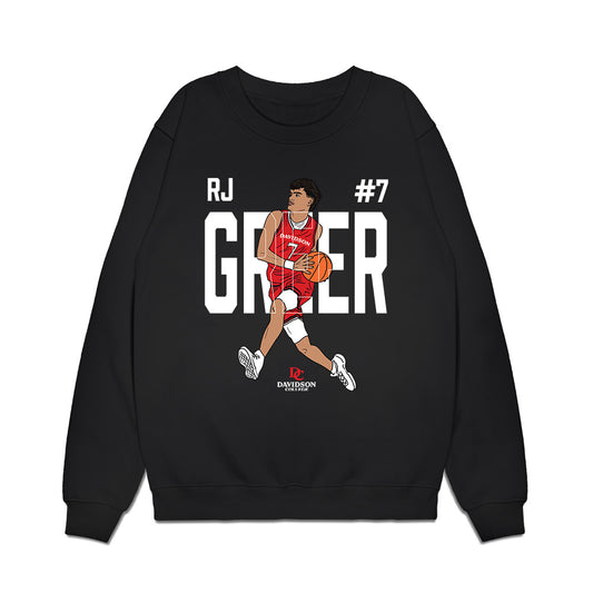 Davidson - NCAA Men's Basketball : RJ Greer - Graphic Tee Premium Crewneck Sweatshirt-0