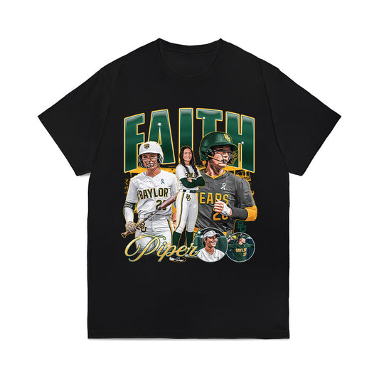 Baylor - NCAA Softball : Faith Piper - Collage Comfort Colors T-Shirt-0