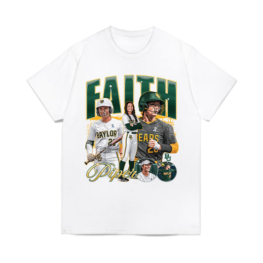 Baylor - NCAA Softball : Faith Piper - Collage Comfort Colors T-Shirt-0