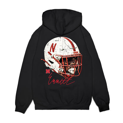 Nebraska - NCAA Football : Emmett Johnson - Game Face Premium Hooded Sweatshirt-1