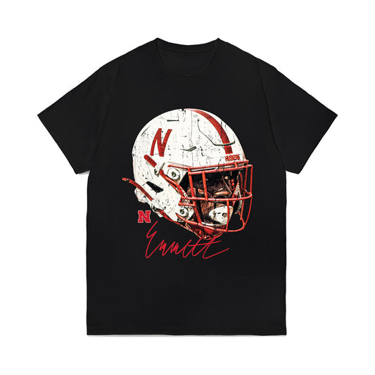 Nebraska - NCAA Football : Emmett Johnson - Game Face Comfort Colors T-Shirt-0