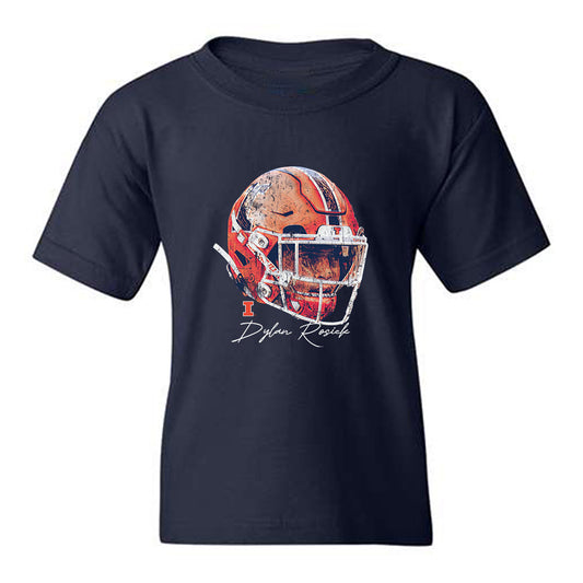 Illinois - NCAA Football : Dylan Rosiek - Game Face Youth T-Shirt-0