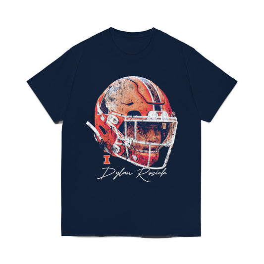 Illinois - NCAA Football : Dylan Rosiek - Game Face Comfort Colors T-Shirt-0