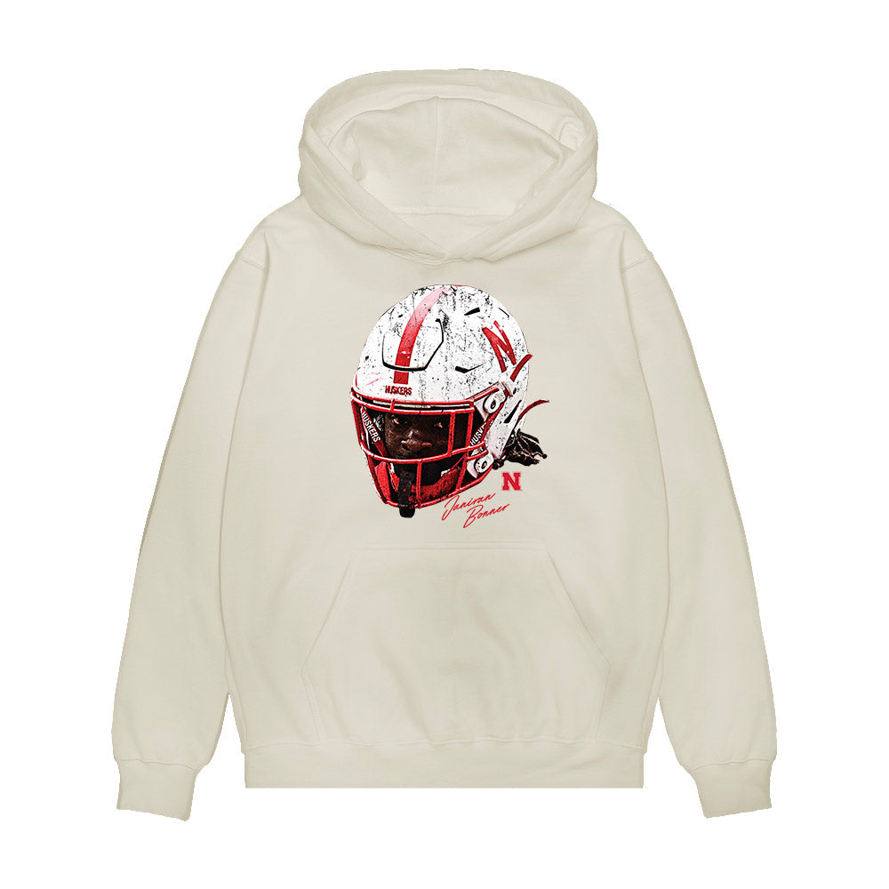 Nebraska - NCAA Football : Janiran Bonner - Premium Hooded Sweatshirt-0