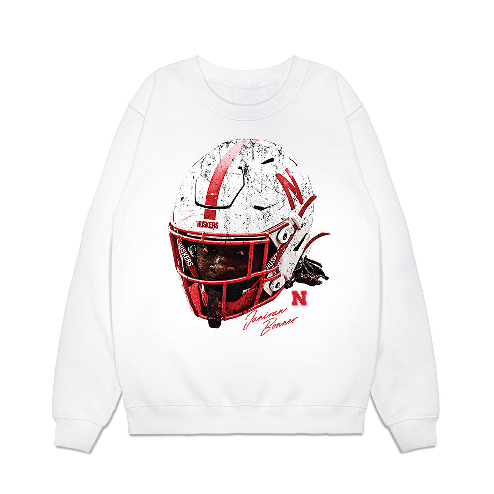 Nebraska - NCAA Football : Janiran Bonner - Premium Crewneck Sweatshirt-0