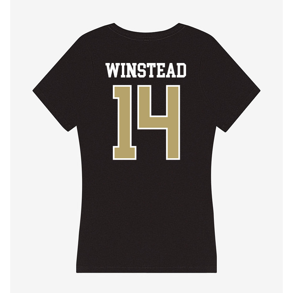 Ferrum - NCAA Men's Basketball : MJ Winstead - Classic Shersey Women's V-Neck T-Shirt-1