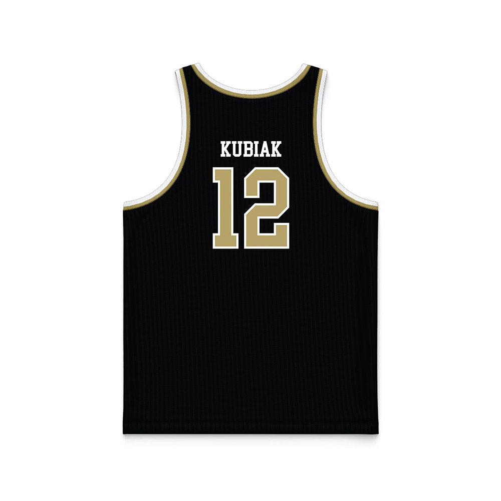 Ferrum - NCAA Women's Basketball : Aleksandra Kubiak - Black Basketball Jersey-1