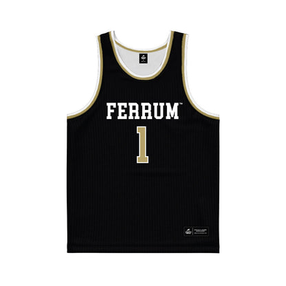 Ferrum - NCAA Women's Basketball : Kleiauna Riddick - Black Basketball Jersey-0