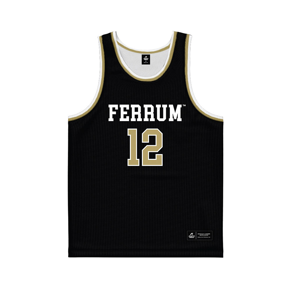 Ferrum - NCAA Women's Basketball : Aleksandra Kubiak - Black Basketball Jersey-0