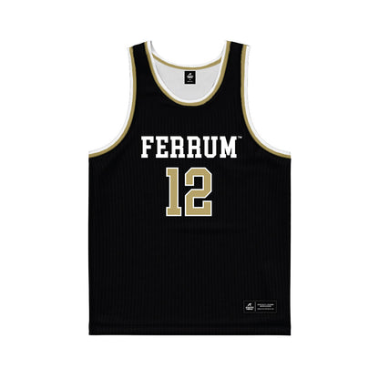 Ferrum - NCAA Women's Basketball : Aleksandra Kubiak - Black Basketball Jersey-0