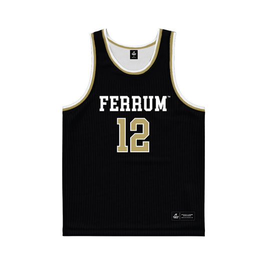Ferrum - NCAA Women's Basketball : Aleksandra Kubiak - Black Basketball Jersey-0