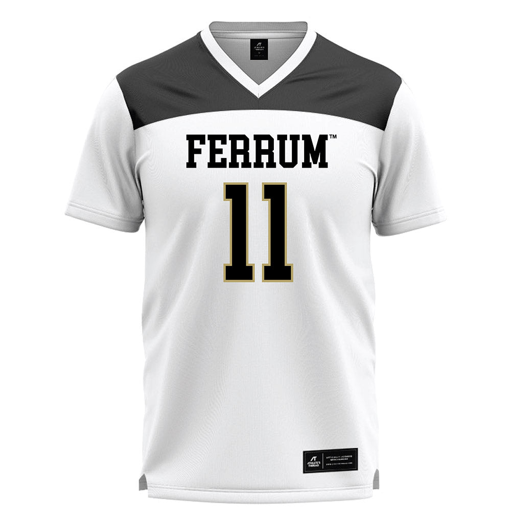 Ferrum - NCAA Women's Lacrosse : Faith Markham - White Lacrosse Jersey -0