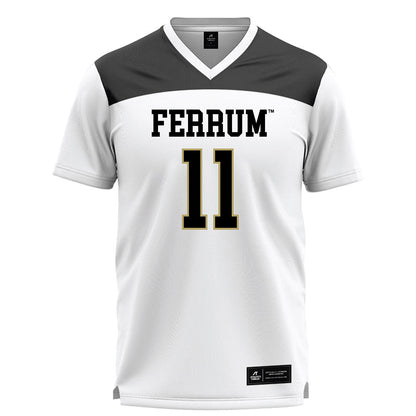Ferrum - NCAA Women's Lacrosse : Faith Markham - White Lacrosse Jersey -0