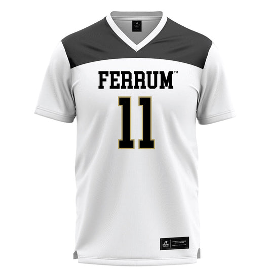 Ferrum - NCAA Women's Lacrosse : Faith Markham - White Lacrosse Jersey -0