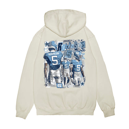 UNC - NCAA Football : Jason Robinson Jr - Collage Premium Hooded Sweatshirt-1