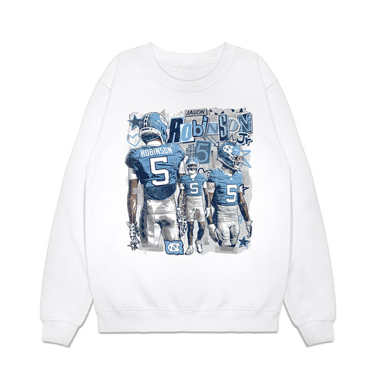 UNC - NCAA Football : Jason Robinson Jr - Collage Premium Crewneck Sweatshirt-0