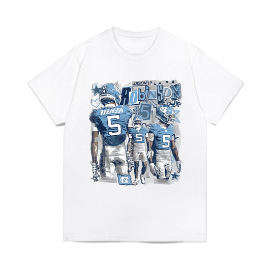 UNC - NCAA Football : Jason Robinson Jr - Collage Comfort Colors T-Shirt-0