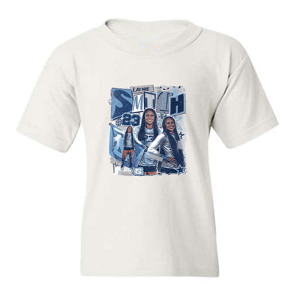 UNC - NCAA Women's Volleyball : Laynie Smith - Collage Youth T-Shirt-0