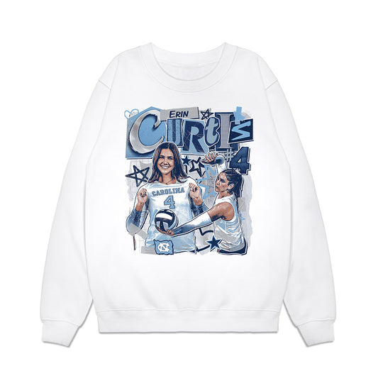UNC - NCAA Women's Volleyball : Erin Curtis - Collage Premium Crewneck Sweatshirt-0