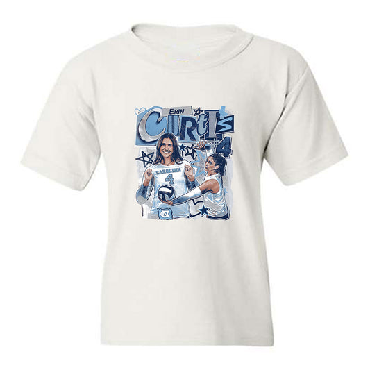 UNC - NCAA Women's Volleyball : Erin Curtis - Collage Youth T-Shirt-0