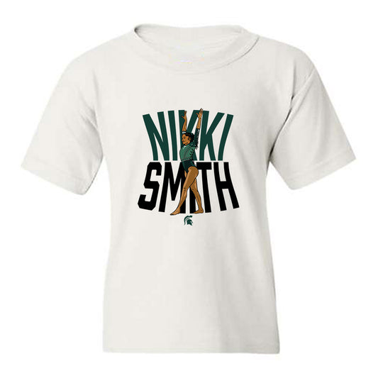 Michigan State - NCAA Women's Gymnastics : Nikki Smith - Caricature Youth T-Shirt-0
