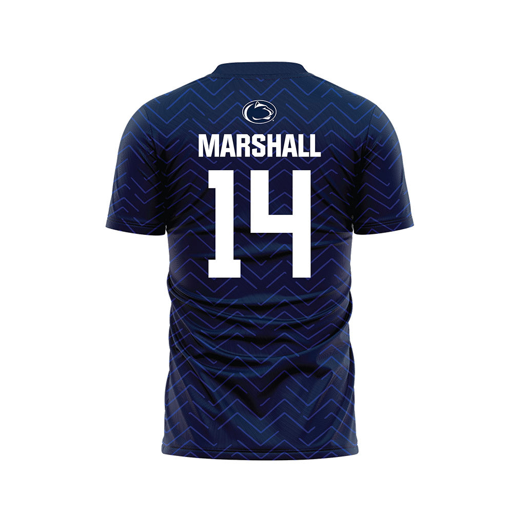 Penn State - NCAA Men's Soccer : Morgan Marshall - Navy Soccer Jersey-1
