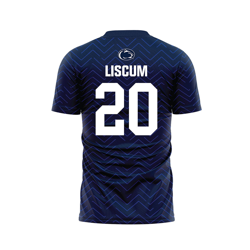 Penn State - NCAA Men's Soccer : Ben Liscum - Navy Soccer Jersey-1