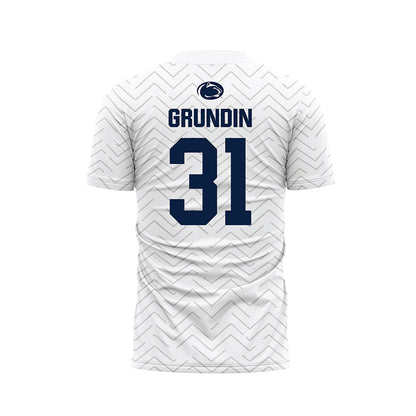 Penn State - NCAA Men's Soccer : Fredrick Grundin - White Soccer Jersey-1