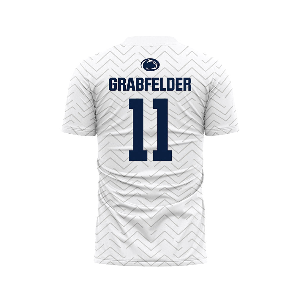 Penn State - NCAA Men's Soccer : Caden Grabfelder - White Soccer Jersey-1
