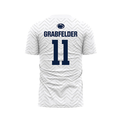 Penn State - NCAA Men's Soccer : Caden Grabfelder - White Soccer Jersey-1