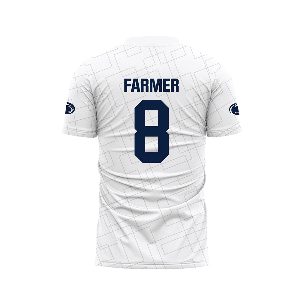 Penn State - NCAA Women's Soccer : Jolie Farmer - White Soccer Jersey-1